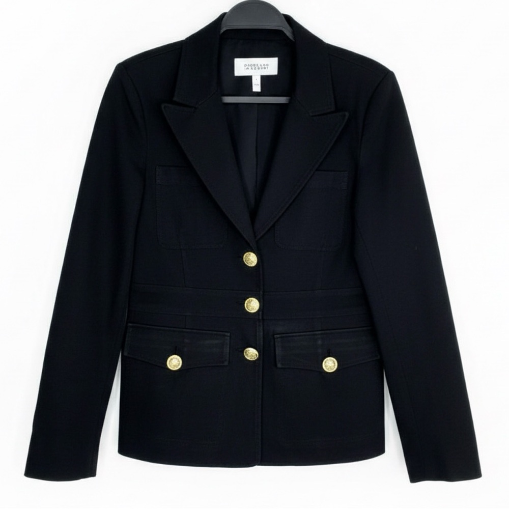 Derek Lam Black Blazer with Gold Button‎ Accents
